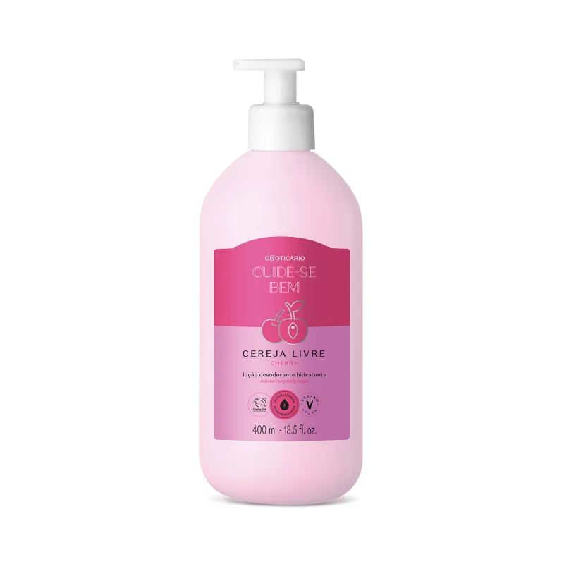 Loção Hidratante Desodorante Corporal Cuide-se Bem Cereja Livre 400ml